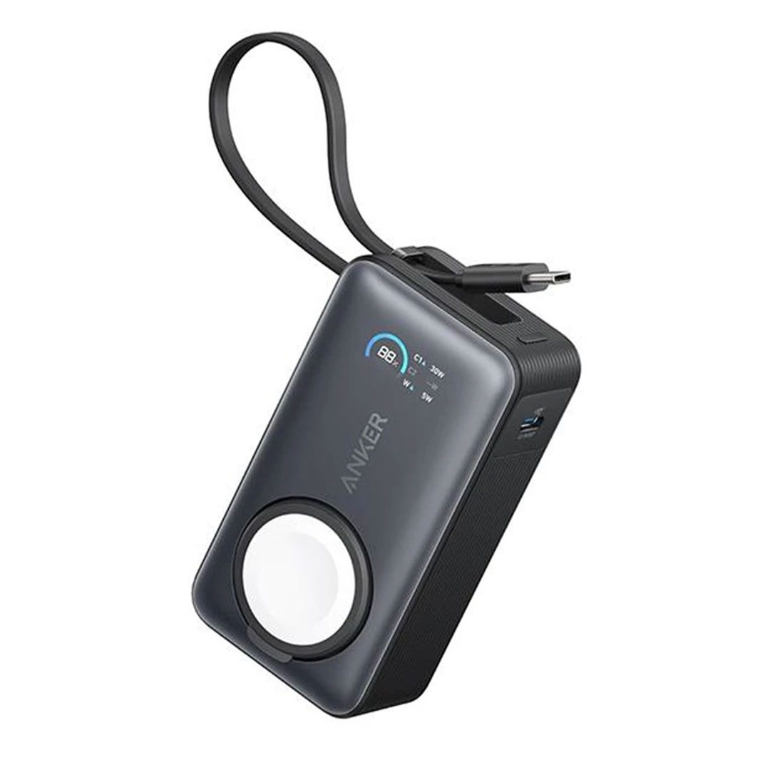 پاوربانک ۱۰۰۰۰میلی آمپر نسل پنجم انکر Anker MagGo Power Bank for Apple Watch 30W مدل A1657