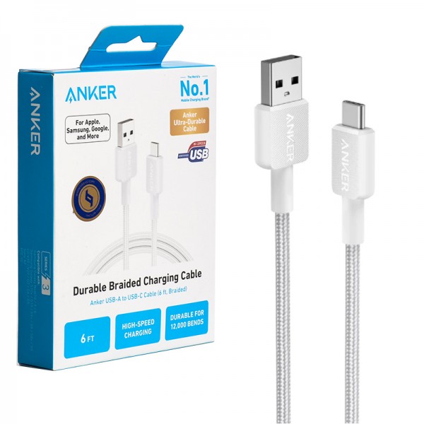 کابل انکر Anker 322 USB-A to USB-C طول ۱۸۰ سانتی متر مدل A81H6